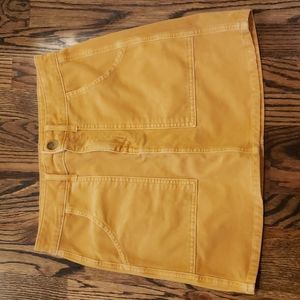 American Eagle Corduroy Super Stretch Golden Yellow Skirt Size 2